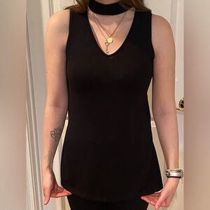 Cloud Chaser Black Fitted Sleeveless Knit Top